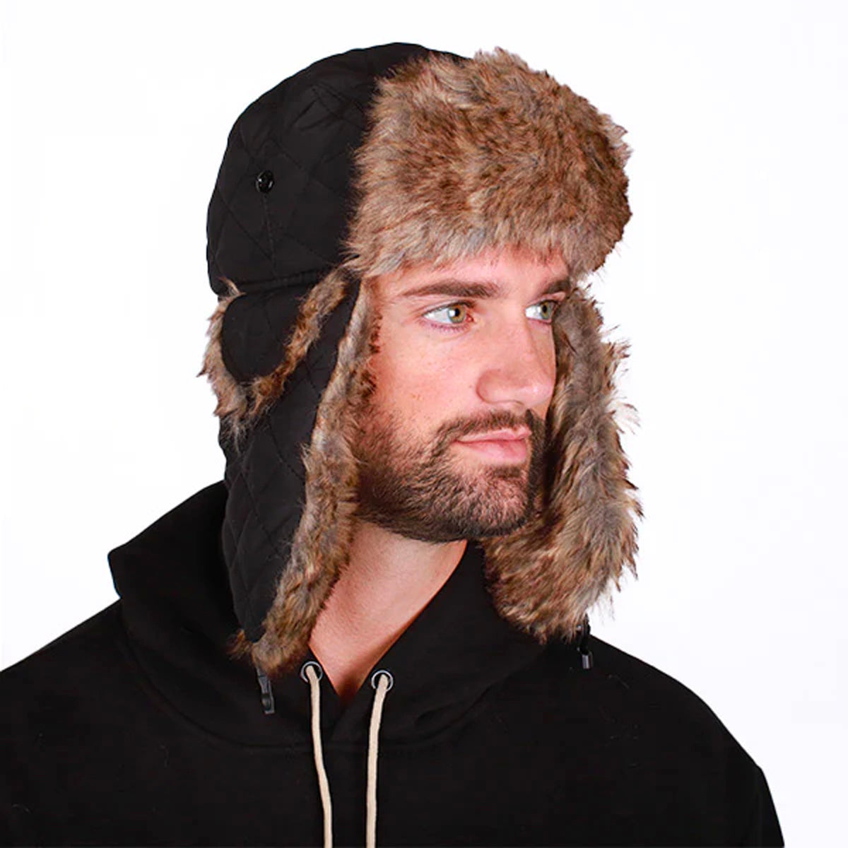 SA Winter Ushanka Faux Fur Trapper Pilot Hat – Ear Flaps Adjust