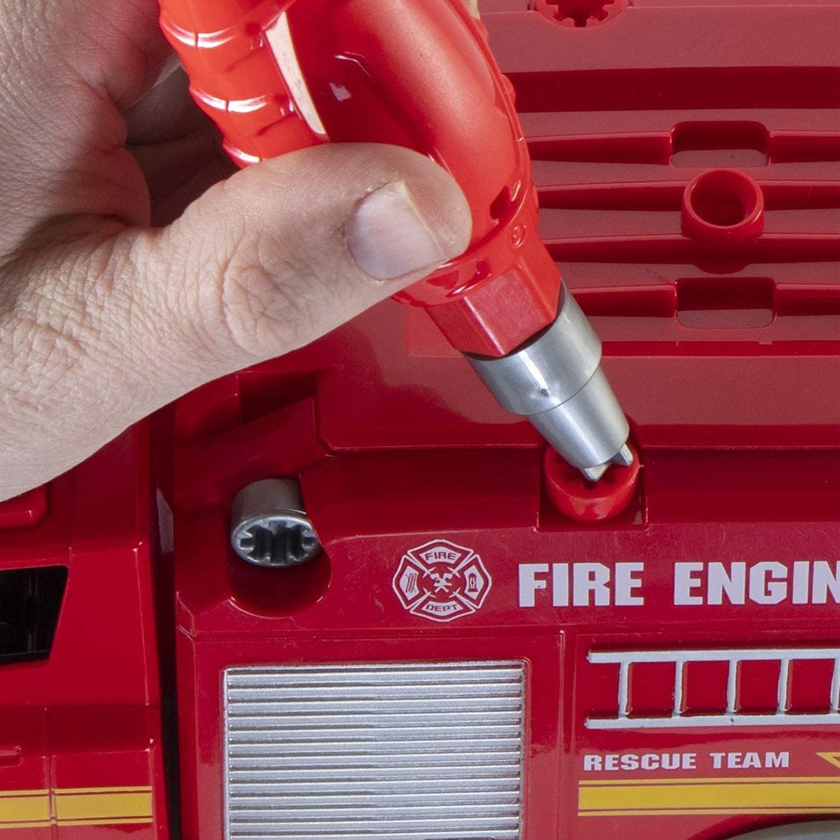 Bohui Toys Take Apart Firetruck – Lights, Sounds, Electric Drill