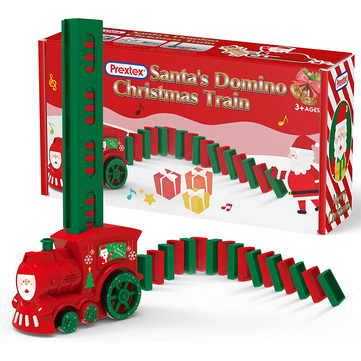 Prextex Santa’s Domino Christmas Train – Sets Up & Plays Music