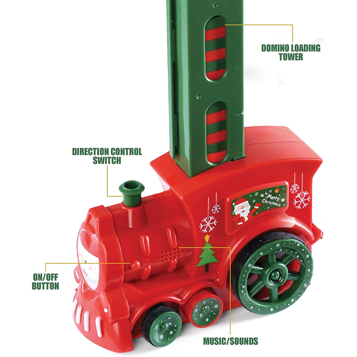 Prextex Santa’s Domino Christmas Train – Sets Up & Plays Music