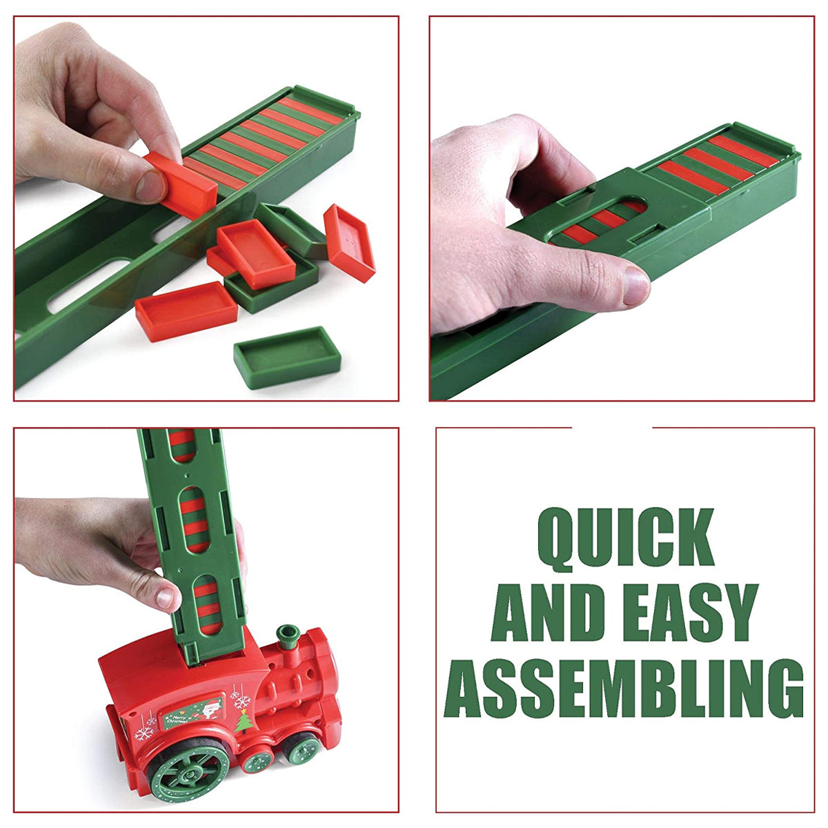 Prextex Santa’s Domino Christmas Train – Sets Up & Plays Music