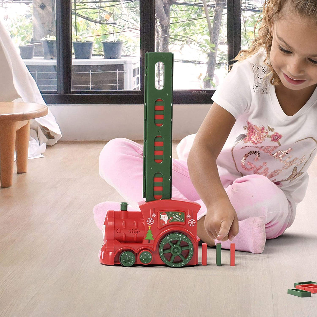 Prextex Santa’s Domino Christmas Train – Sets Up & Plays Music