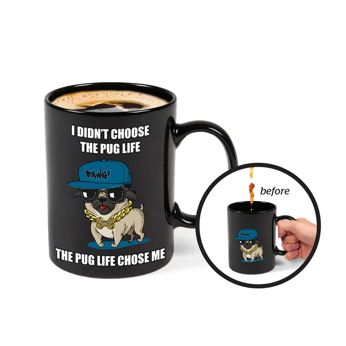 BigMouth 16oz Ceramic Mystery Mug – Funny Puns Magically Appear!