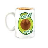 BigMouth "Rock Out Guac Out" 16oz Coffee Mug – 3D Avocado Pit!