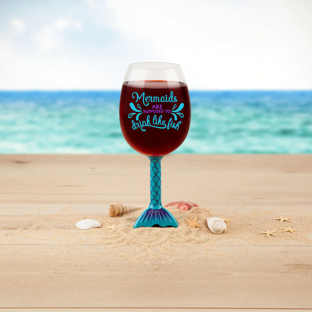 BigMouth 750mL Mermaid's Tail XL Wine Glass – Drink Like A Fish!