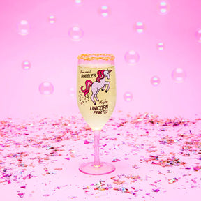 BigMouth 16oz Unicorn Farts Champagne Glass – Bubble Pattern!