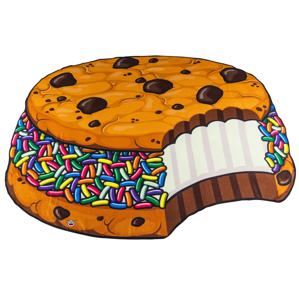 BigMouth Big Cookie Ice Cream Sandwich 5.4 Ft Soft Beach Blanket