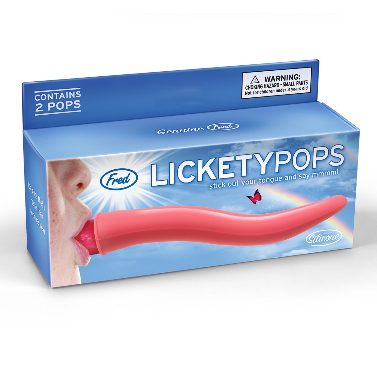 2pk Fred & Friends Lickety Pops – Make Tongue Shaped Popsicles!
