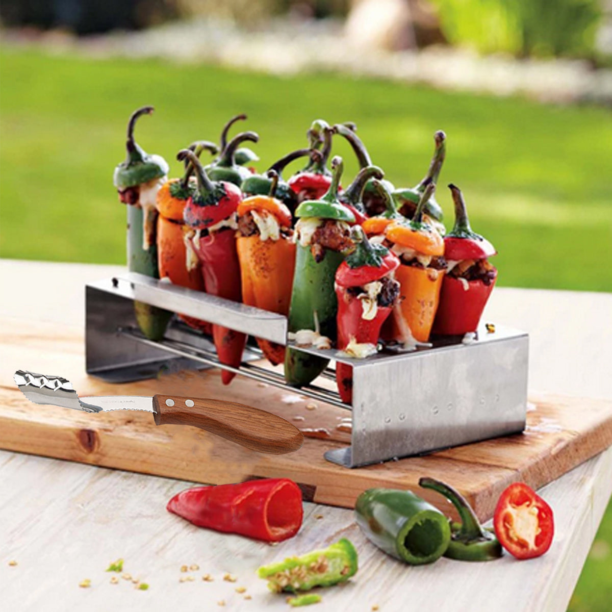 Mission Grill Pepper Corer – Food Prep Bell & Stuffed Jalapeños