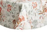 Floral 70” Round Laminated Fabric Tablecloth – Resists Spills