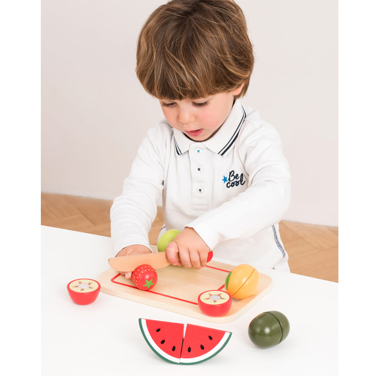 New Classic Toys Wooden Food Cutting Play Set – Fruit