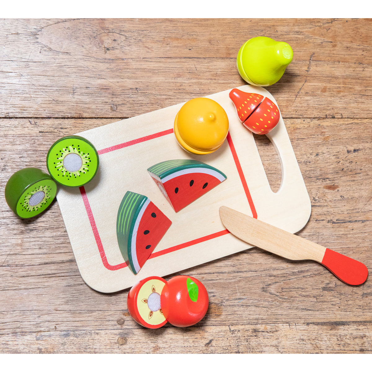 New Classic Toys Wooden Food Cutting Play Set – Fruit