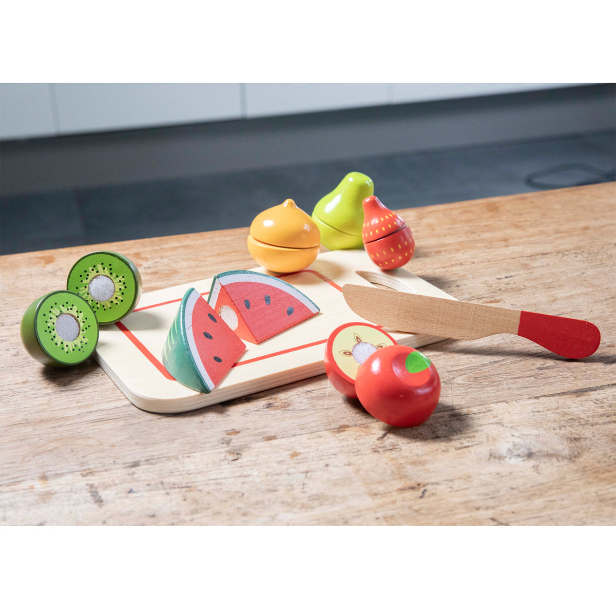 New Classic Toys Wooden Food Cutting Play Set – Fruit