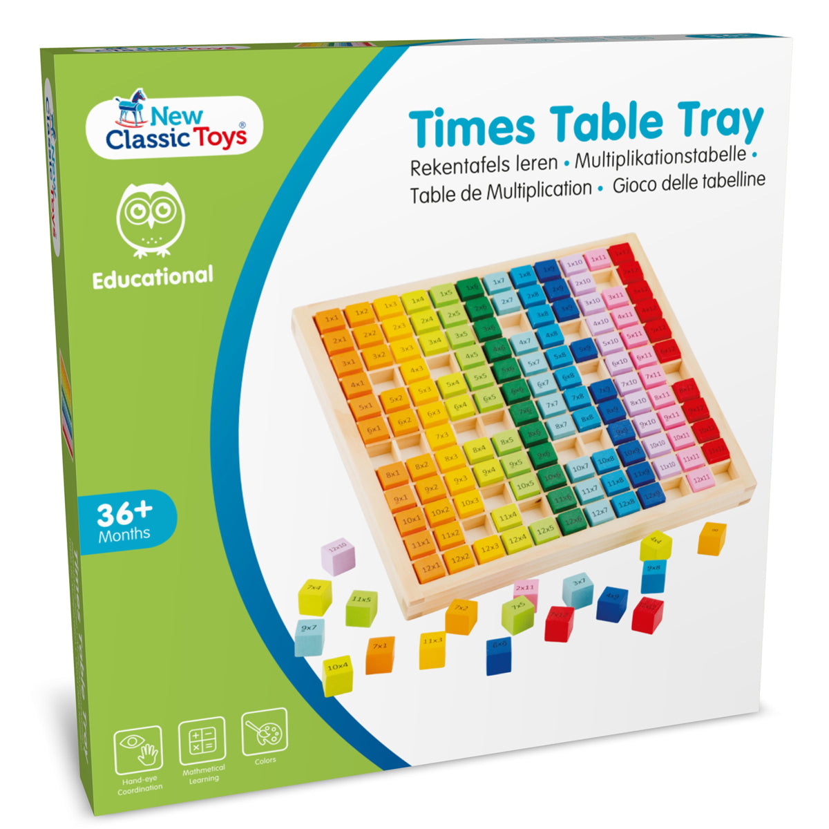 New Classic Toys Math Times Table Tray – Teaches Multiplication