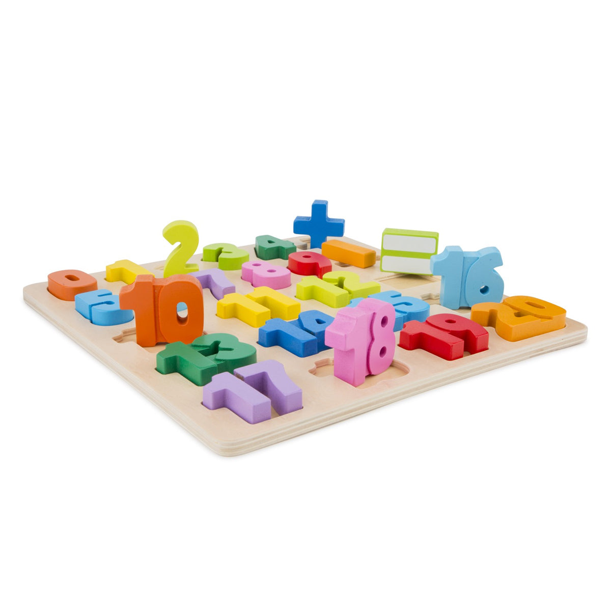 24pc New Classic Toys Wooden Number Puzzle – Kids Learning Fun