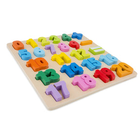 24pc New Classic Toys Wooden Number Puzzle – Kids Learning Fun