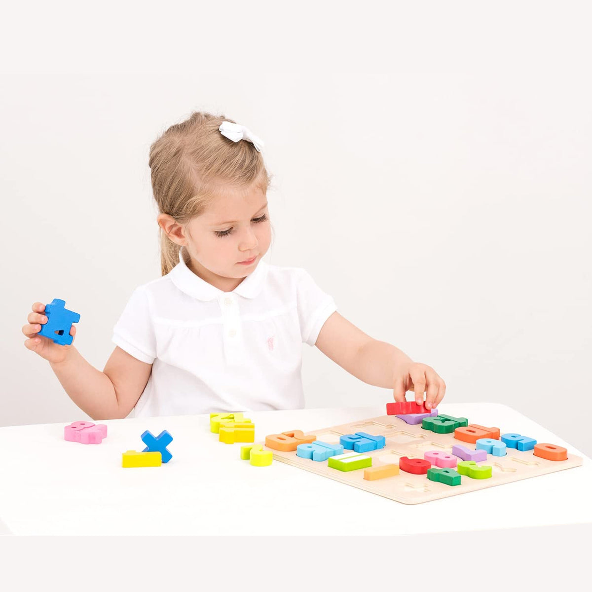 24pc New Classic Toys Wooden Number Puzzle – Kids Learning Fun