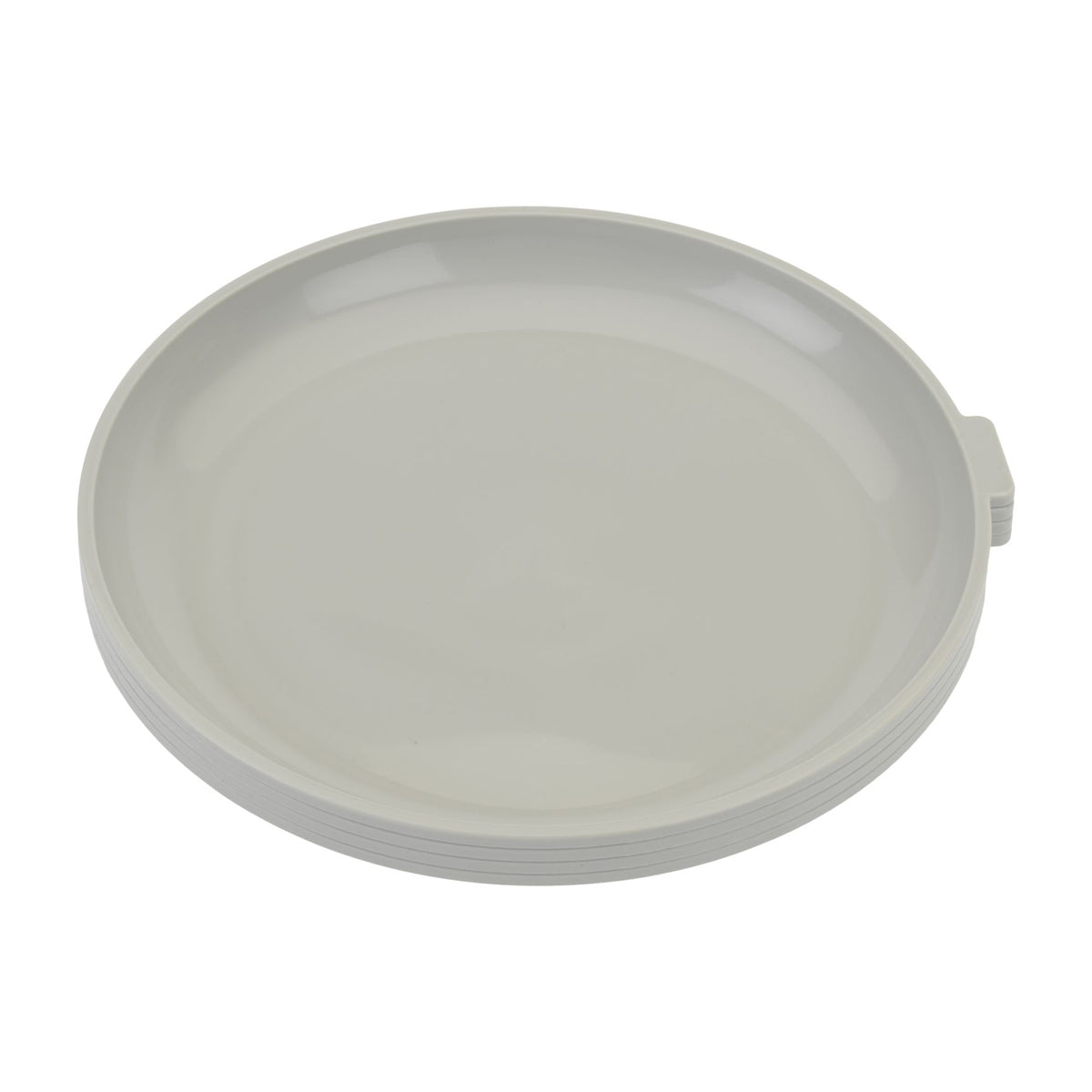 4pk Set 10” Microwave-Safe Plastic Plates – Reusable, Stackable