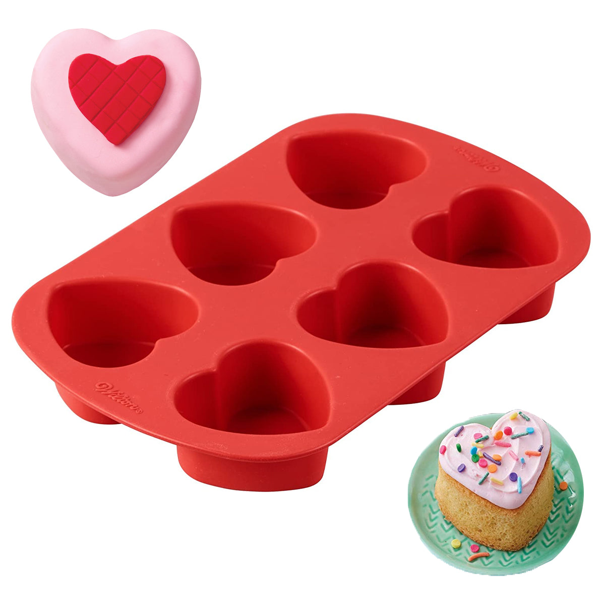 Wilton Silicone Heart-Shaped Mold – For Cakes, Cookies, Candies