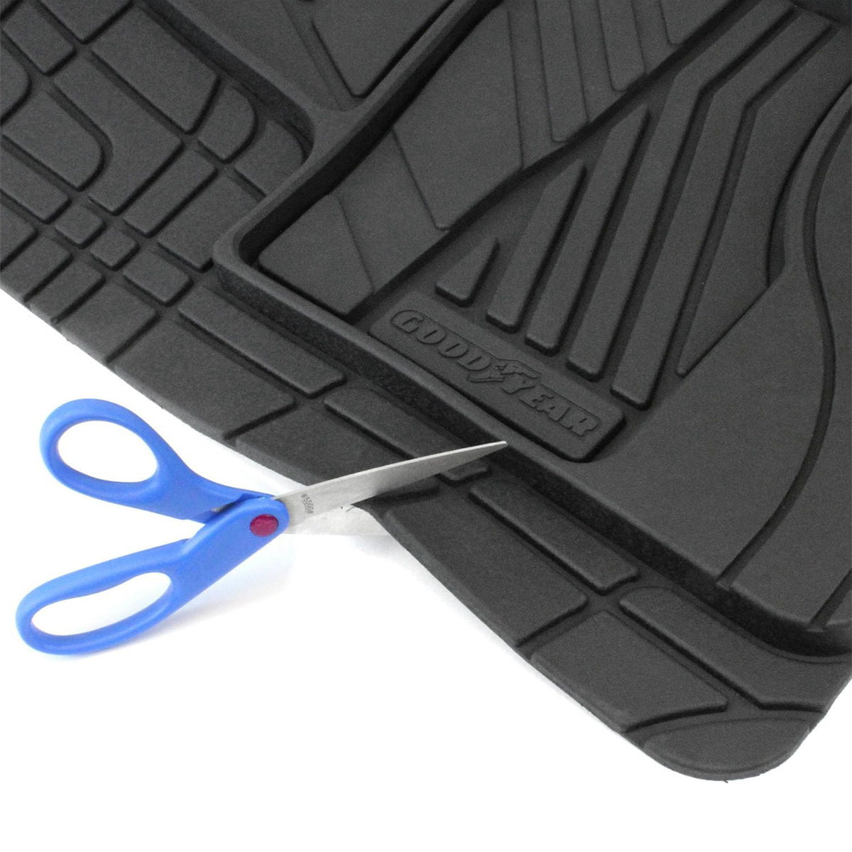 4pc Goodyear All-Weather Heavy-Duty Car Floor Mats – Trim To Fit