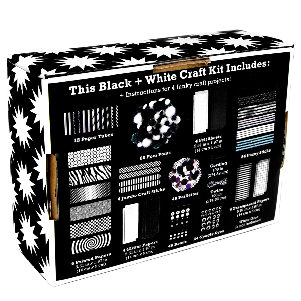 233pc Black + White Craft Kit For Kids – Arts & Crafting Fun!