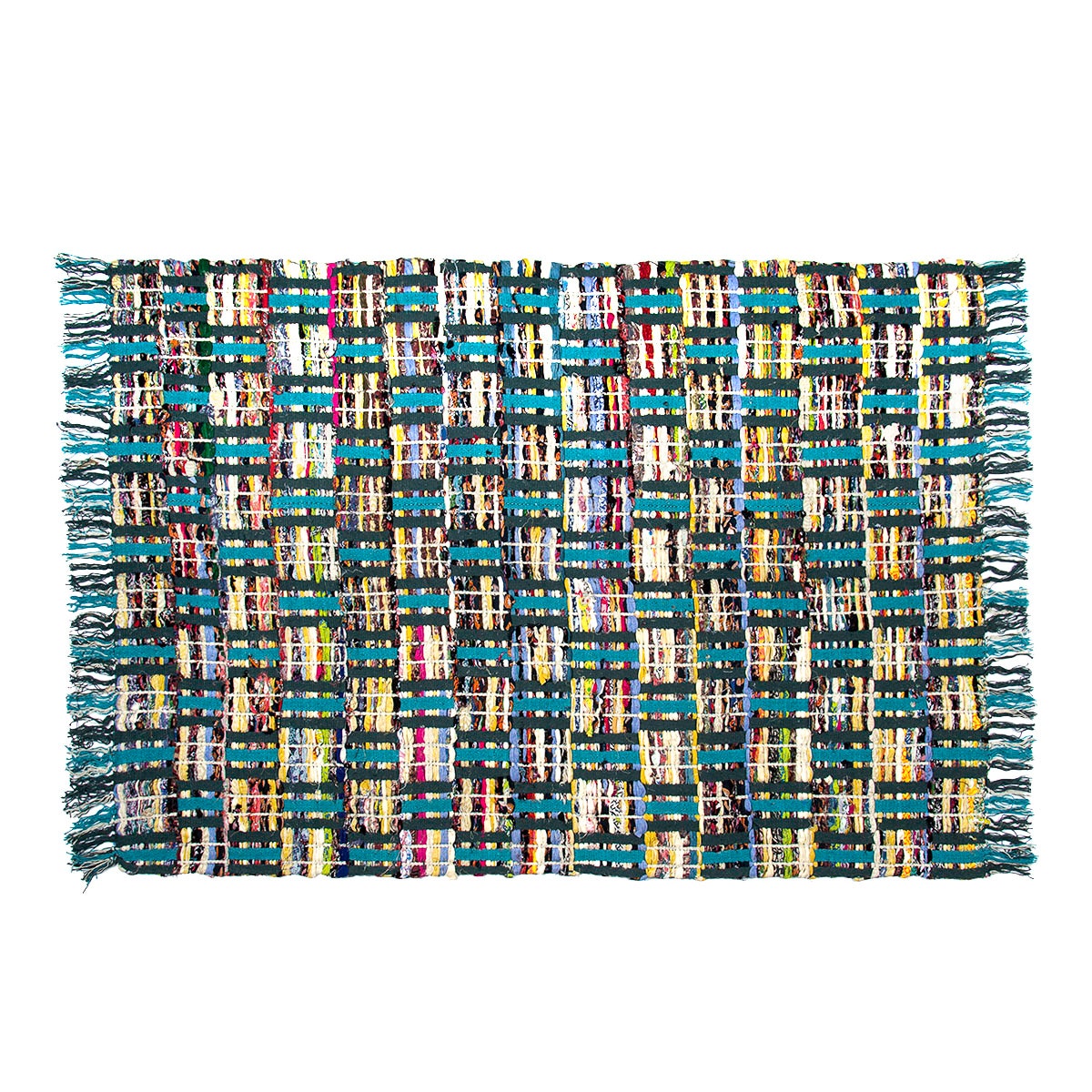 Sunrise Chindi Rug of Colorful Recycled Fabric – Many Styles