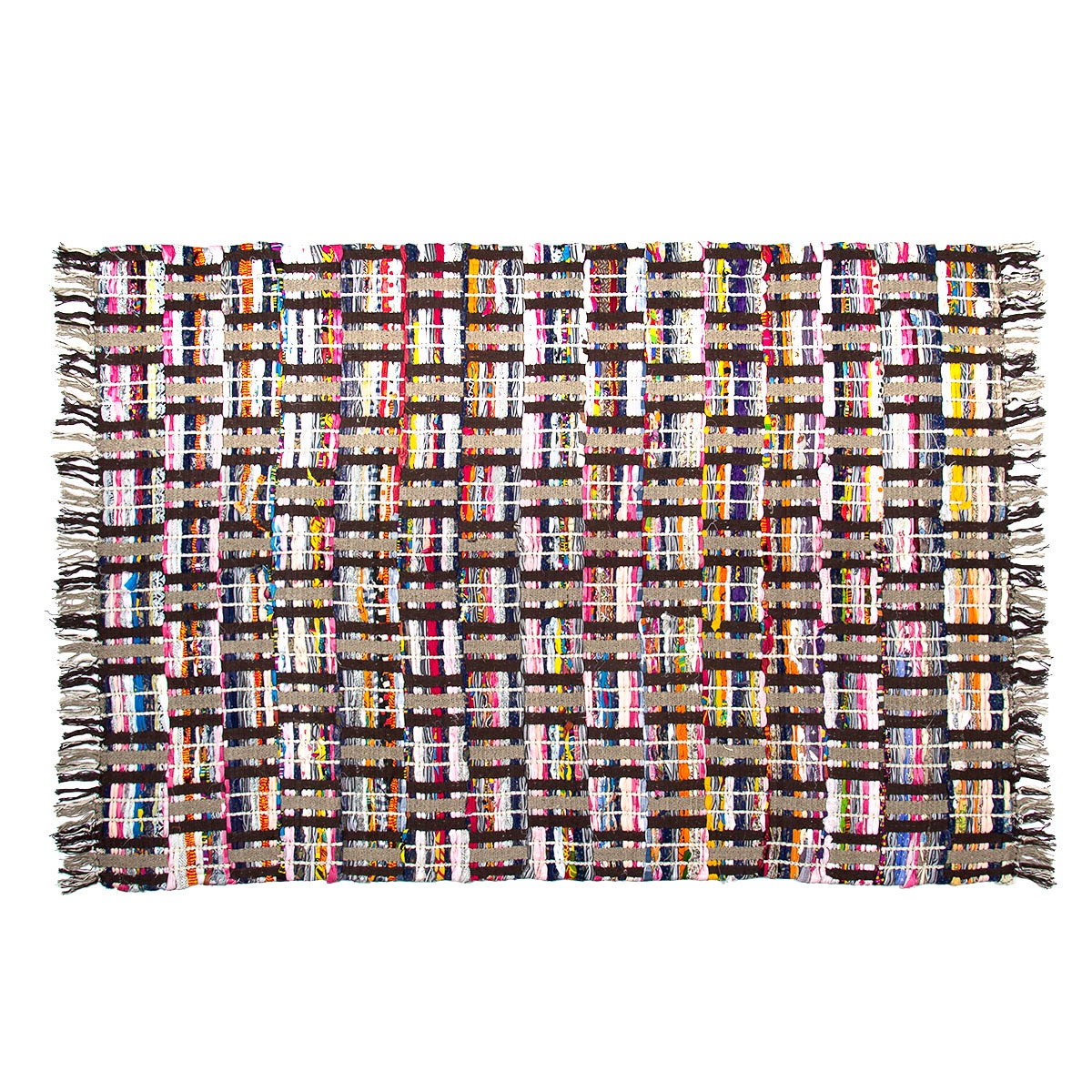 Sunrise Chindi Rug of Colorful Recycled Fabric – Many Styles