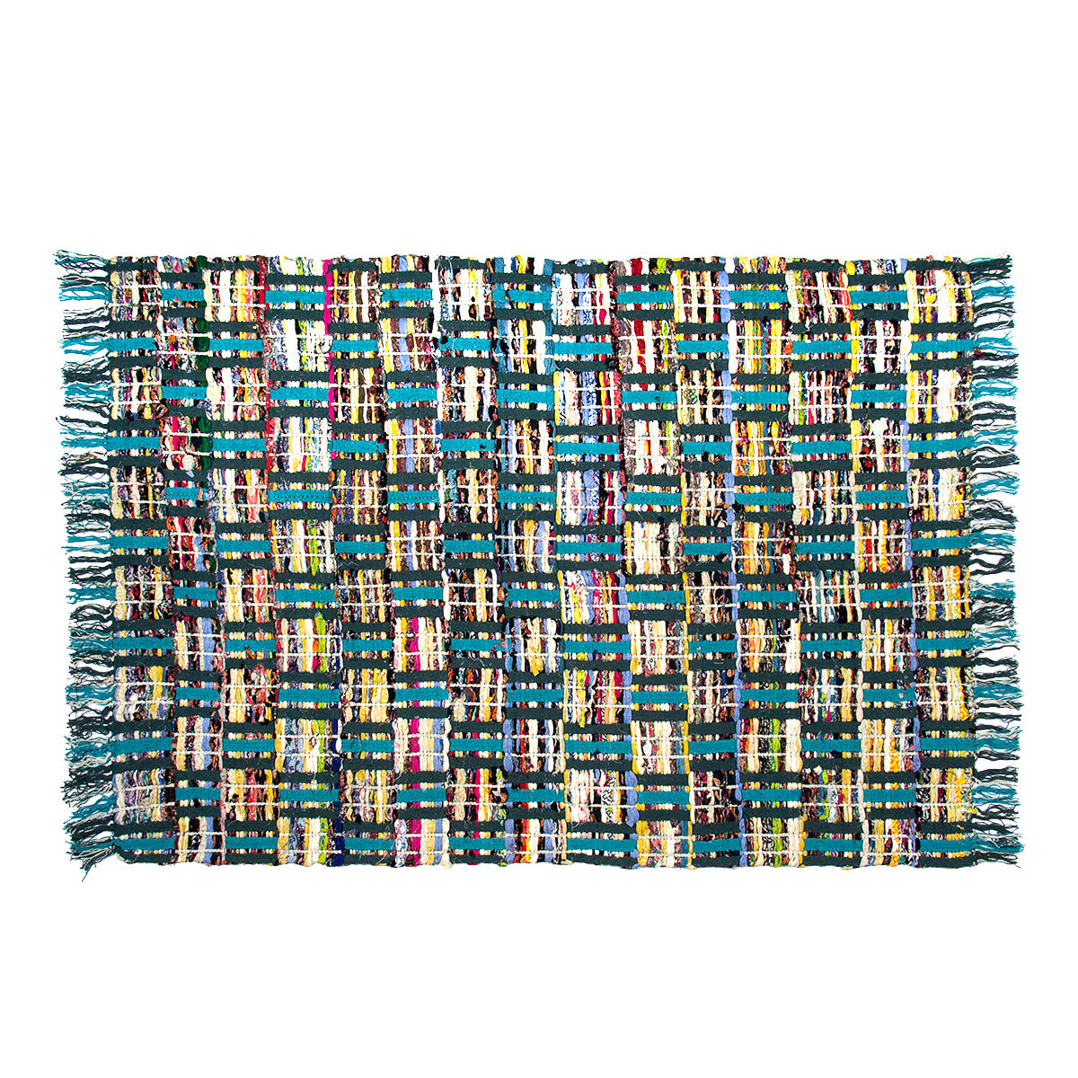 Sunrise Chindi Rug of Colorful Recycled Fabric – Many Styles