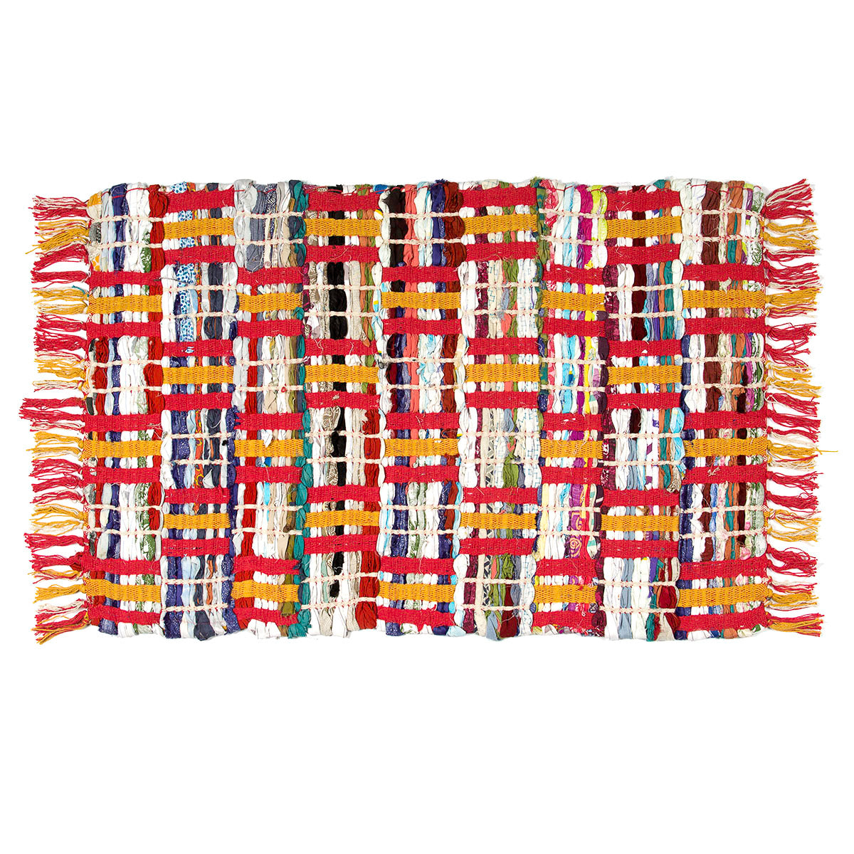 Sunrise Chindi Rug of Colorful Recycled Fabric – Many Styles