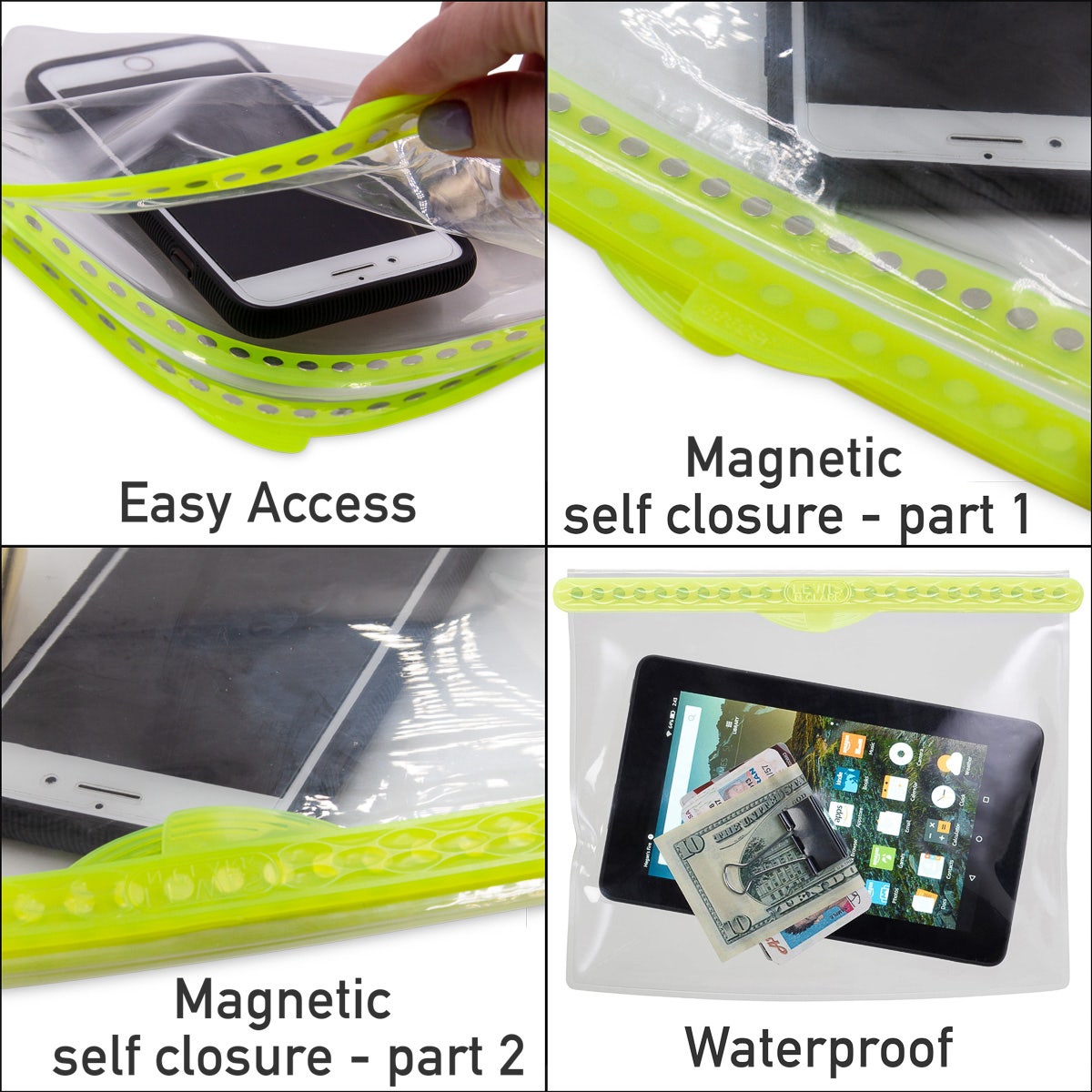 Lewis N. Clark Waterproof 7x9” Tablet Pouch – Magnetic Closure