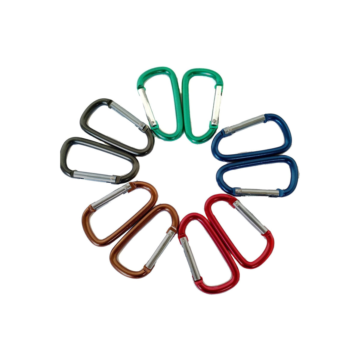 20pk Gold Lion Gear 2.25” Carabiners – Aluminum, Assorted Colors