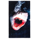 Leus 58 x 33” Great White Shark Beach Towel – 100% Organic Cotton