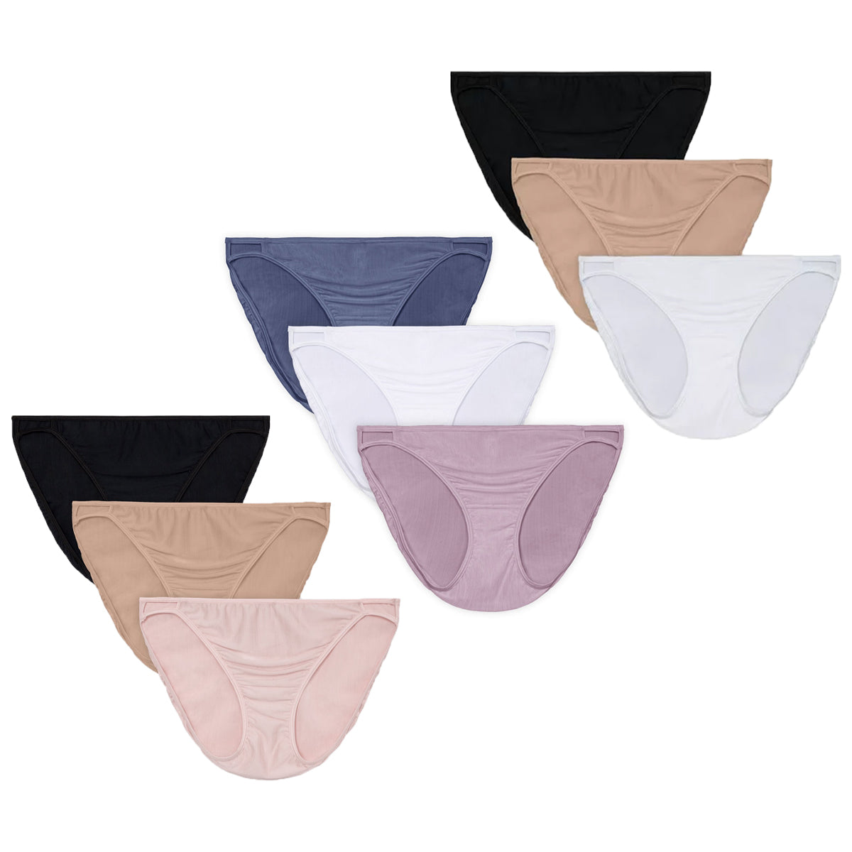 3pk Vanity Fair Radiant Bikini Panty Briefs With Comfort Stretch