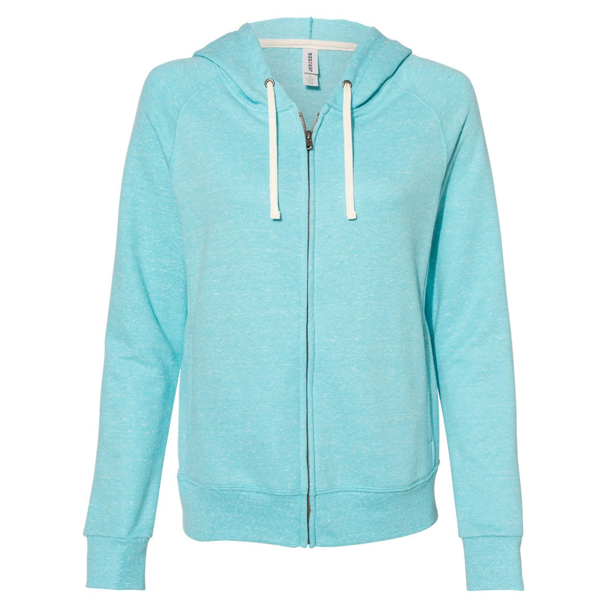 Jerzees Women’s Full Zip Cotton Blend Hoodie With Side Pockets