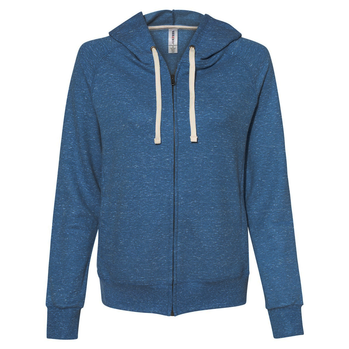 Jerzees Women’s Full Zip Cotton Blend Hoodie With Side Pockets