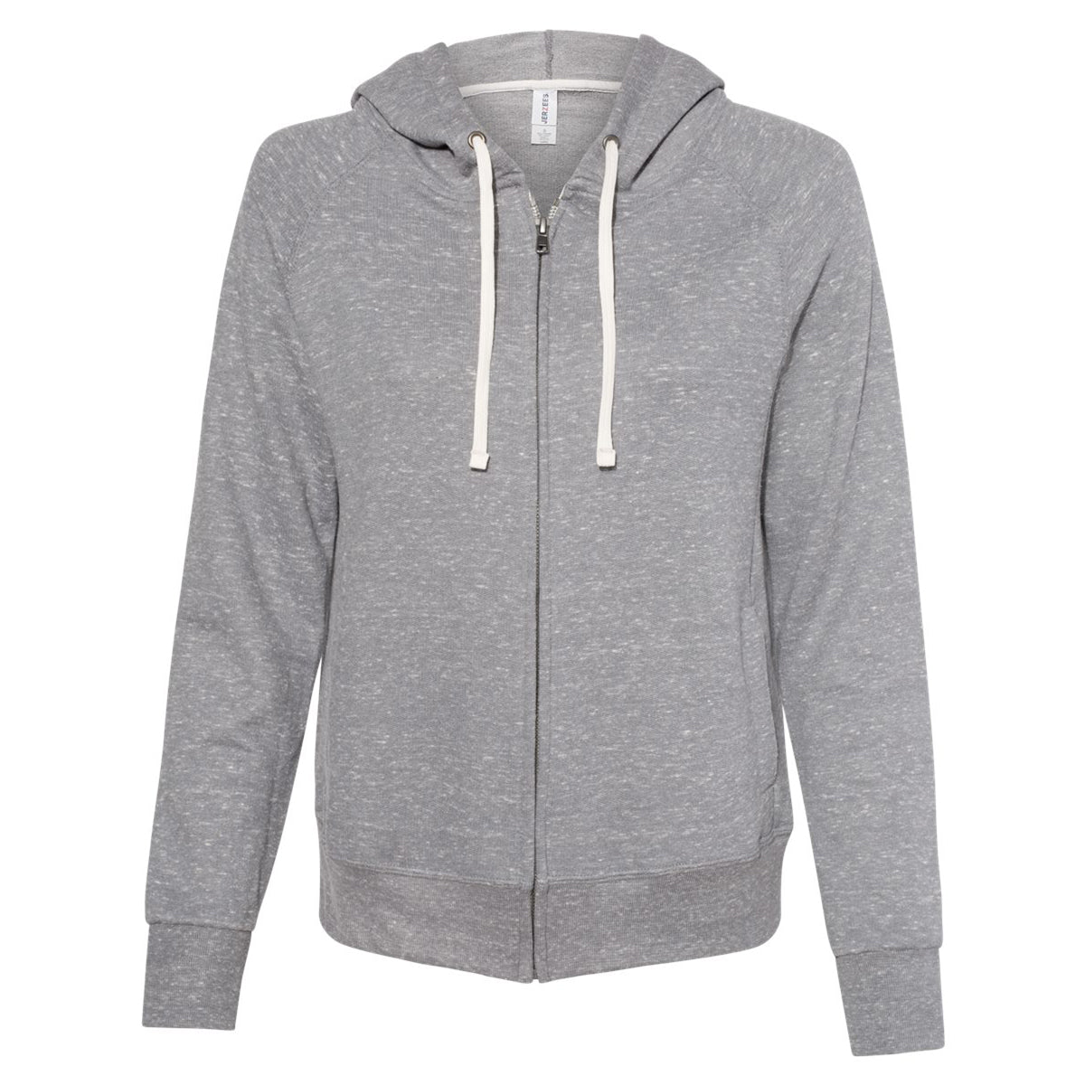 Jerzees Women’s Full Zip Cotton Blend Hoodie With Side Pockets