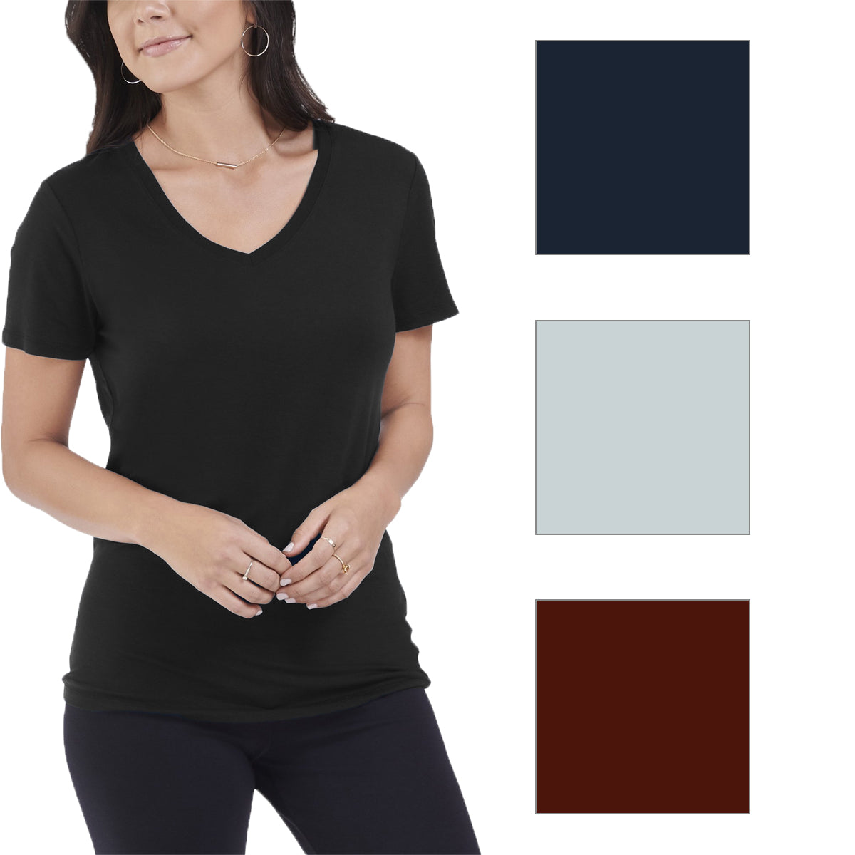 Seek No Further Women’s Short Sleeve T Shirt Ruched Top Plus Size