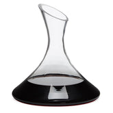 40.6oz Modern Clear Glass Wine Aerating Easy Pour Decanter