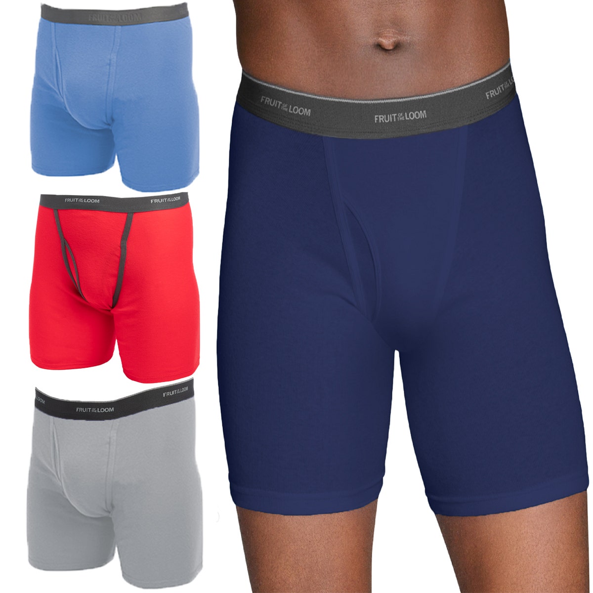 3pk Fruit Of The Loom Men’s Tag Free Boxer Briefs – Assorted