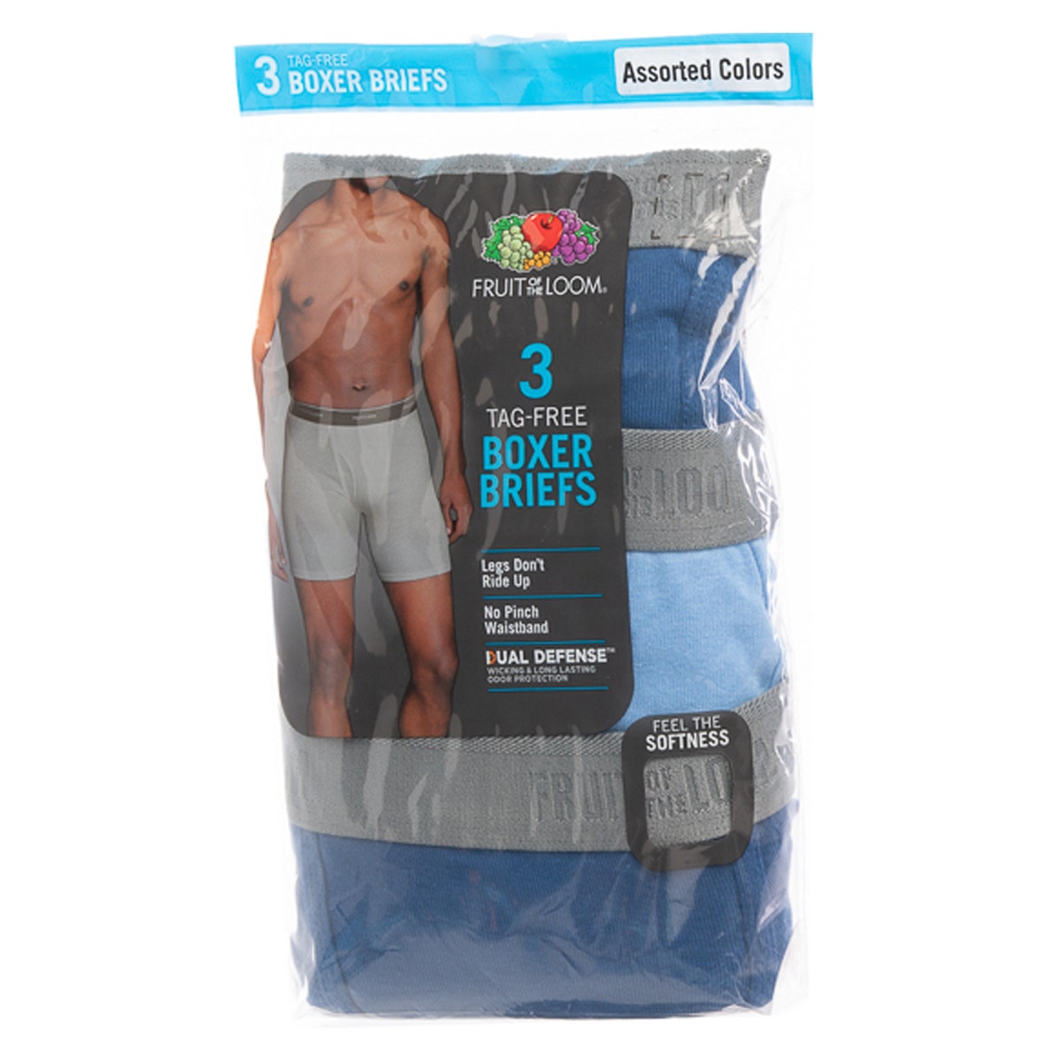 3pk Fruit Of The Loom Men’s Tag Free Boxer Briefs – Assorted