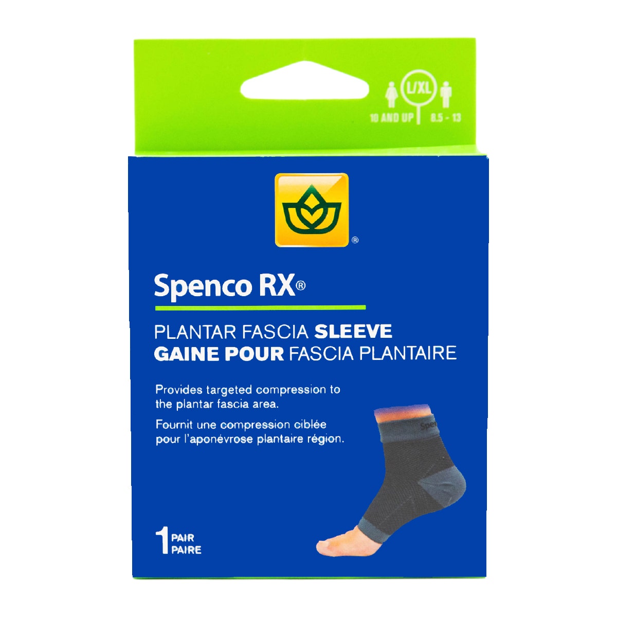 Spenco RX Plantar Fascia Sleeve – Foot Compression & Pain Relief