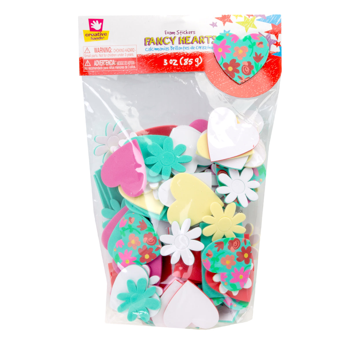 Jumbo Hearts & Flowers Foam Sticker Set - 150+ Stickers Total!