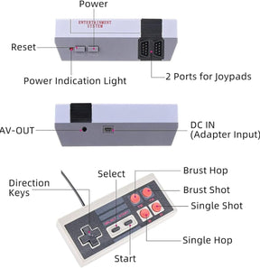 Retro Mini Classic NES Game Console  with Built-in 620 Classic Edition Games + Bonus HDMI Adapter