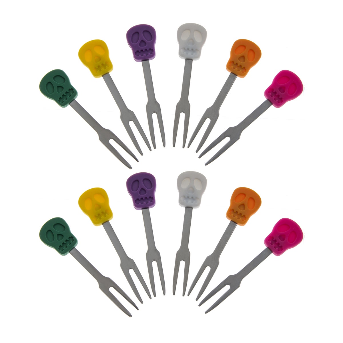 Set of 12 Nod Skull Head Party Picks Appetizer Food Decorations Supplies Parties