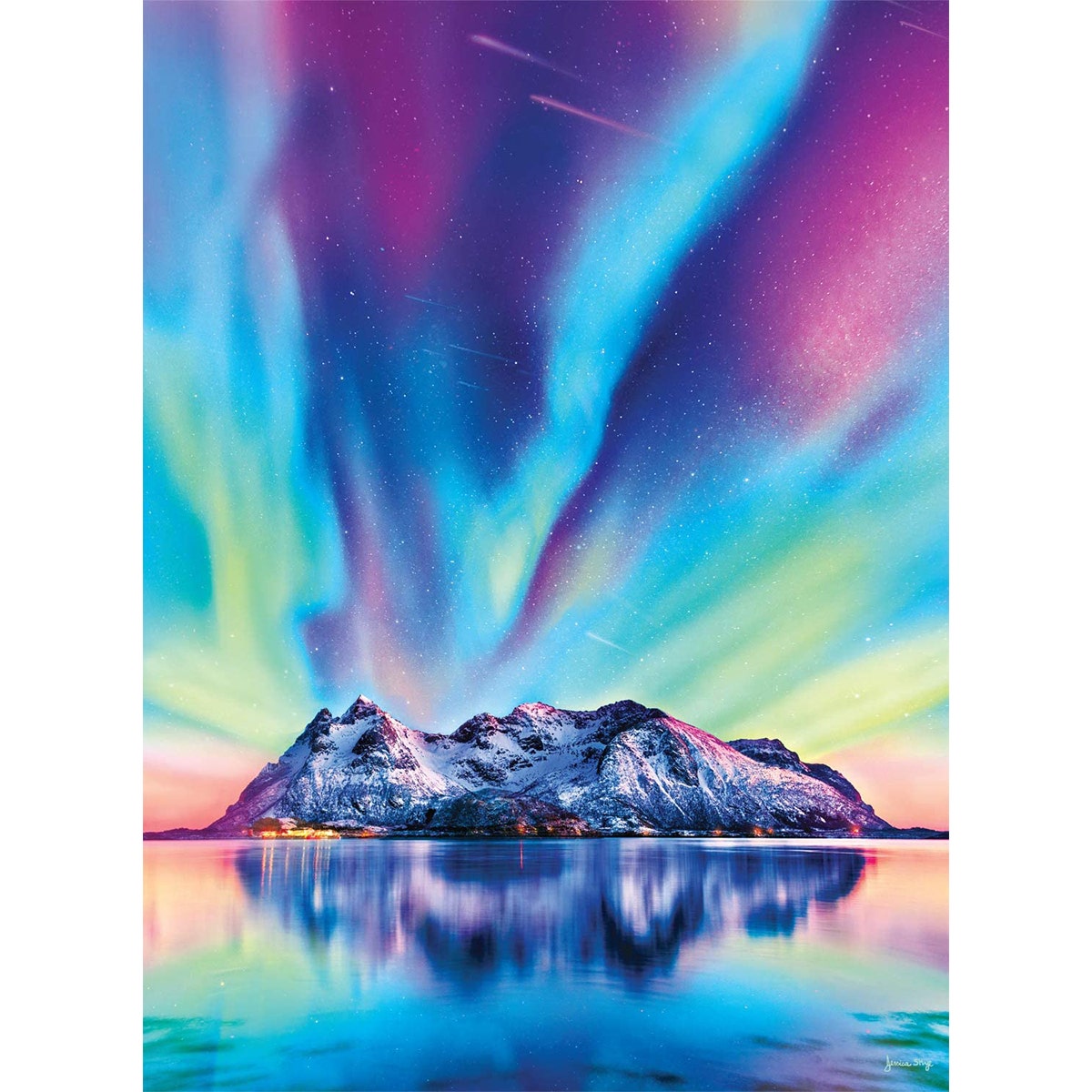 Buffalo Games 1000pc Jigsaw Puzzle ? Northern Lights Mountain