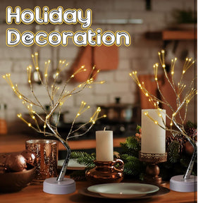 2-Pack LED Trees w/ Remote and Adjustable Branches