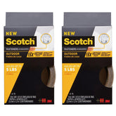 2pk Scotch Outdoor Indoor Permanent Heavy Duty 4ft Fastener Mounting Strips 5lbs
