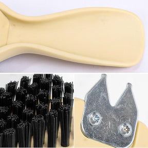 Golf Club Cleaning Brush with Stiff Bristles, Metal Groove Cleaner, and Shoehorn Handle for Easy Grip