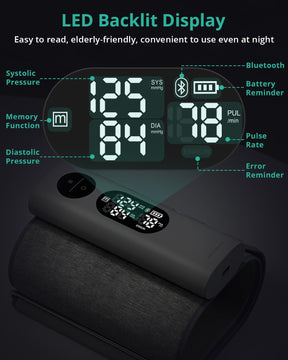Medcursor Smart Wireless Blood Pressure Monitor – App-Enabled, Rechargeable & Portable