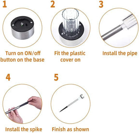 16 Pack - Stainless Steel Solar Pathway Lights – Waterproof LED Garden Stakes